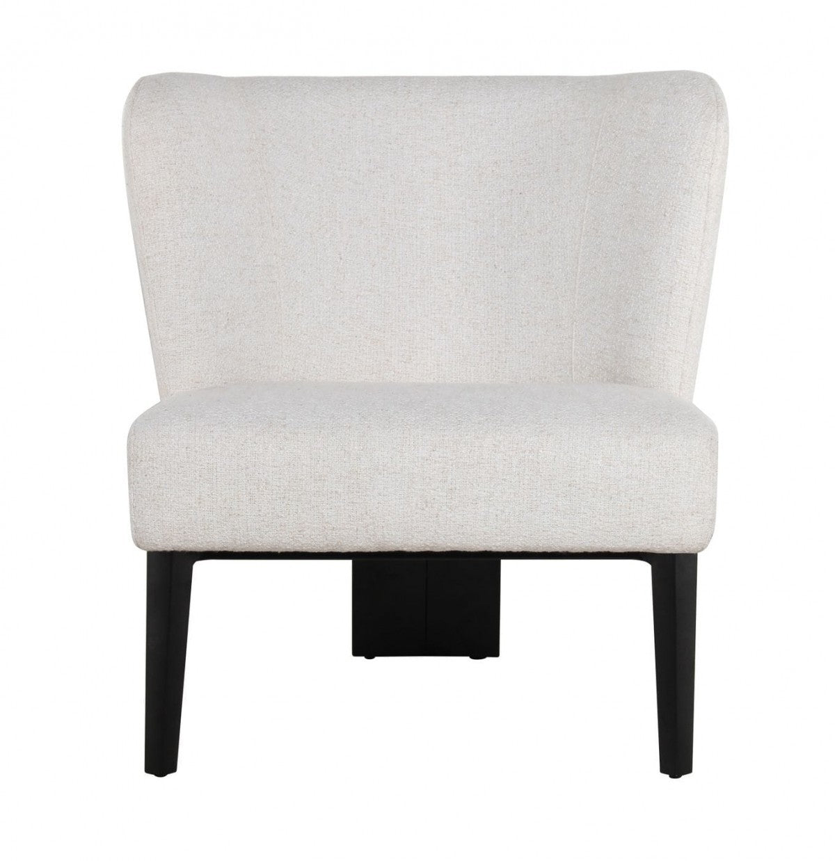 White Faux Leather Wingback Accent Chair