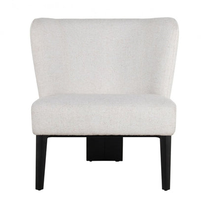 30" Gray And Black Upholstered Wingback Chair