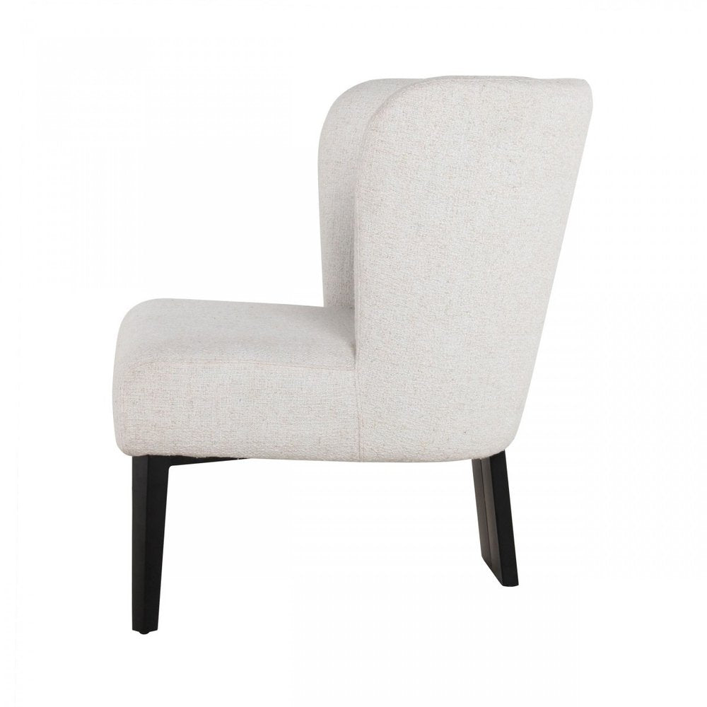 30" Gray And Black Upholstered Wingback Chair