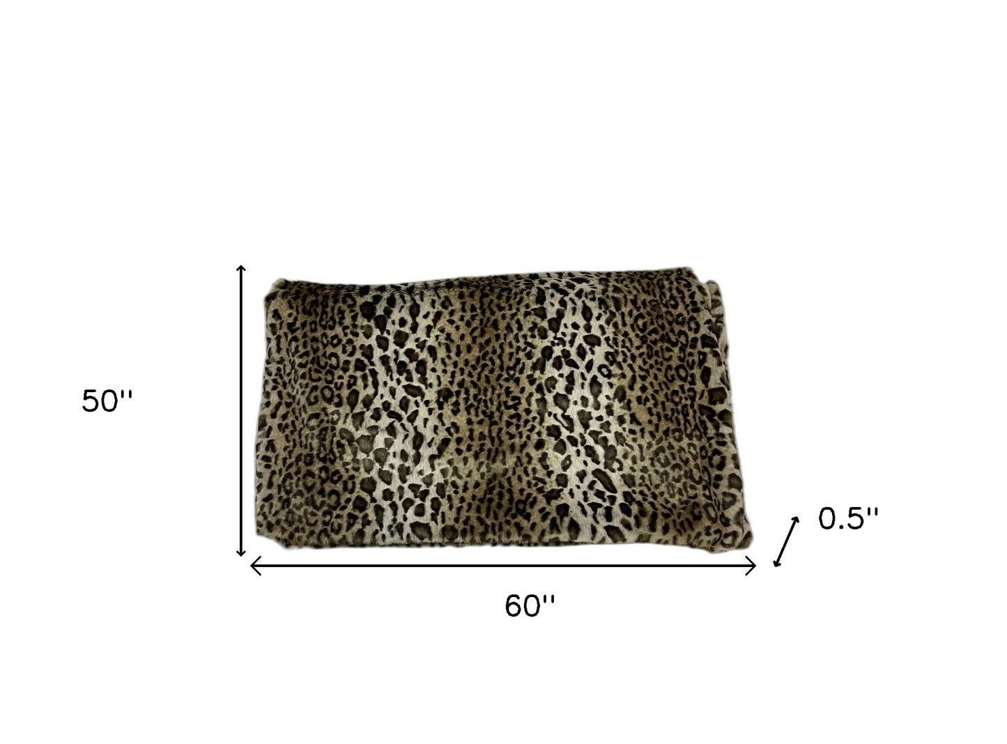 Ultra Soft Faux Fur Leopard Throw