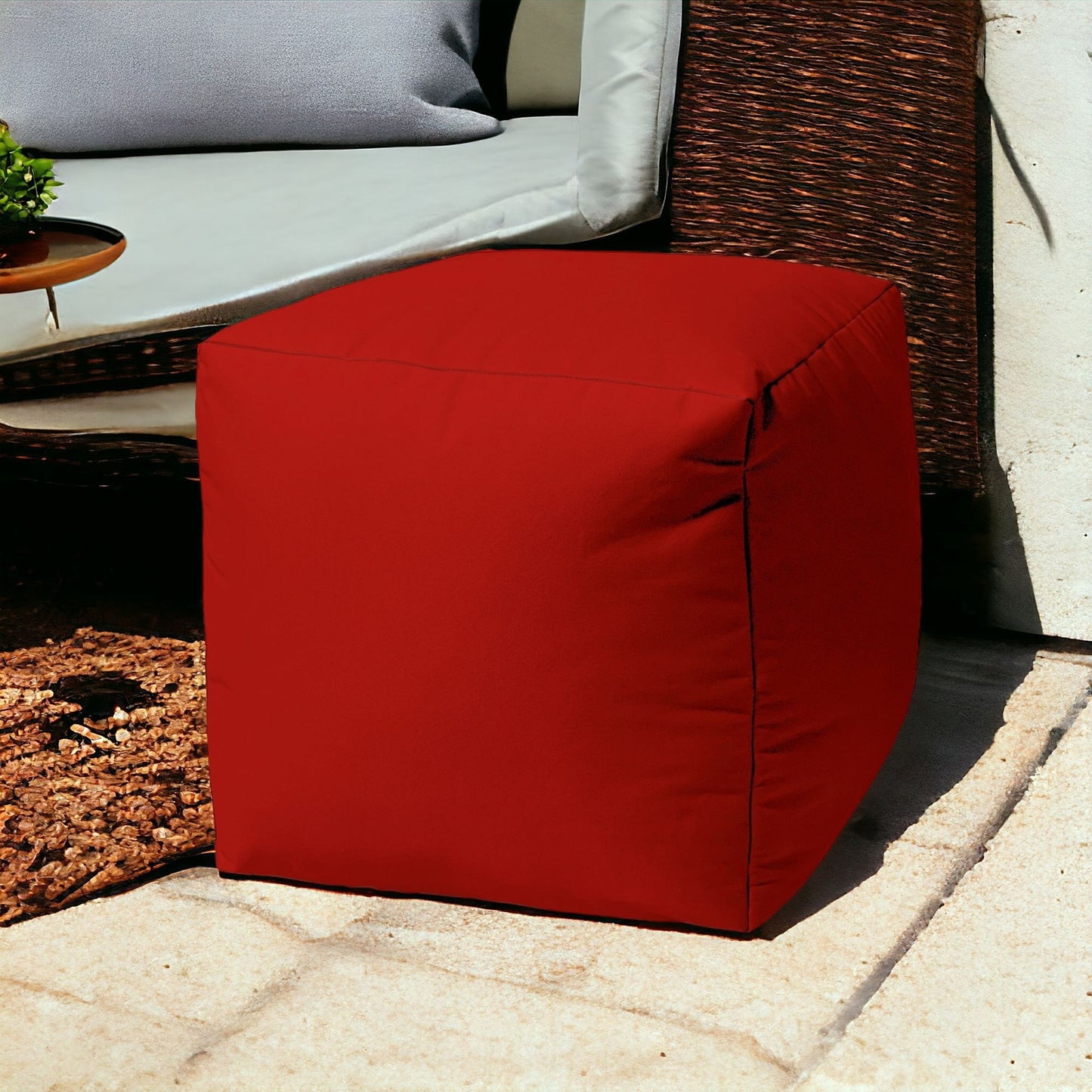 17" Red Canvas Indoor Outdoor