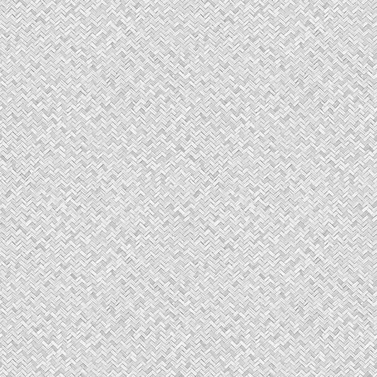 Galerie Wallcoverings Flora Herringbone Wve Galerie Wallcoverings  Silver Grey   - 47480
