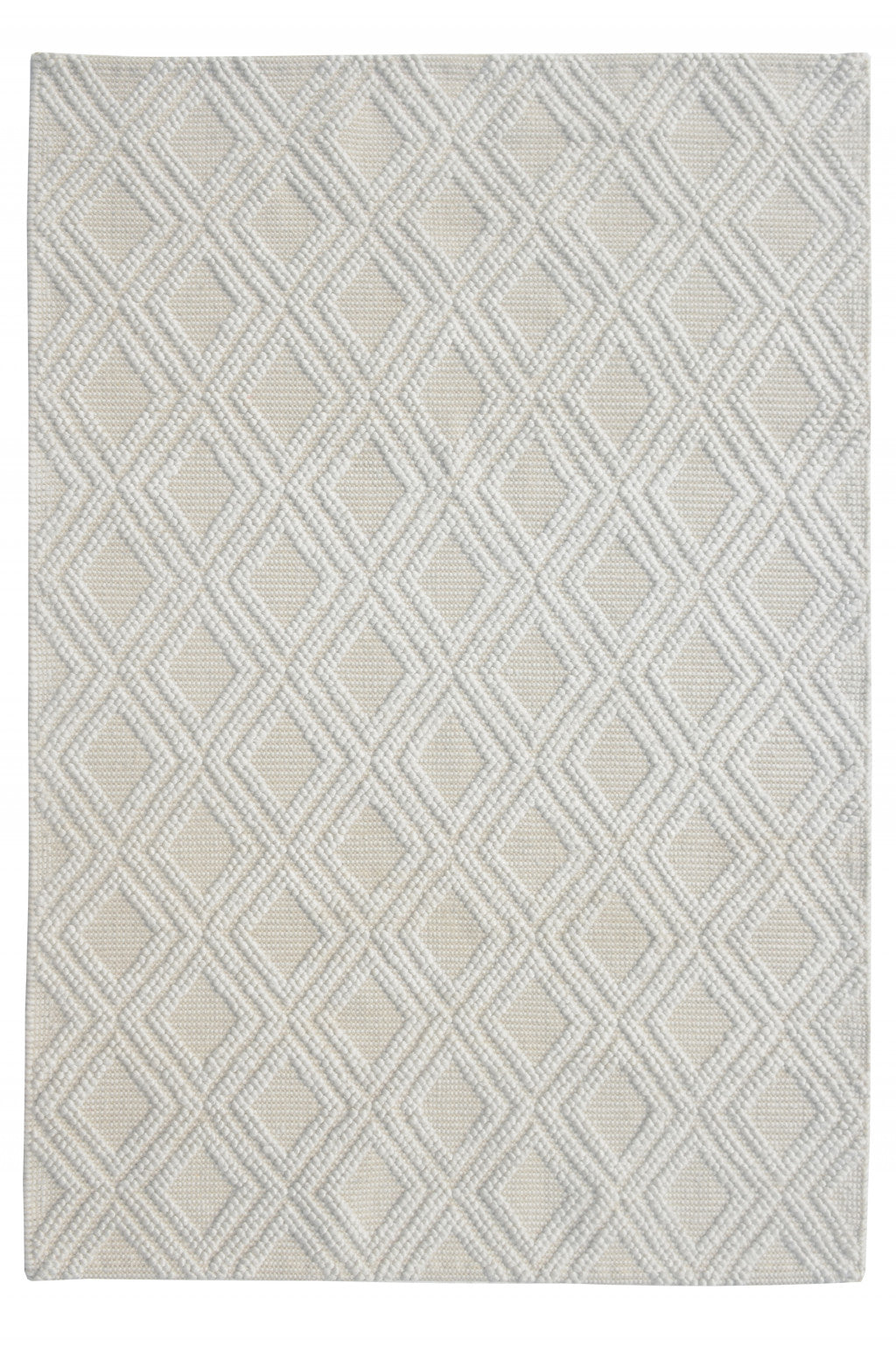 8' x 11' Ivory Geometric Handmade Area Rug