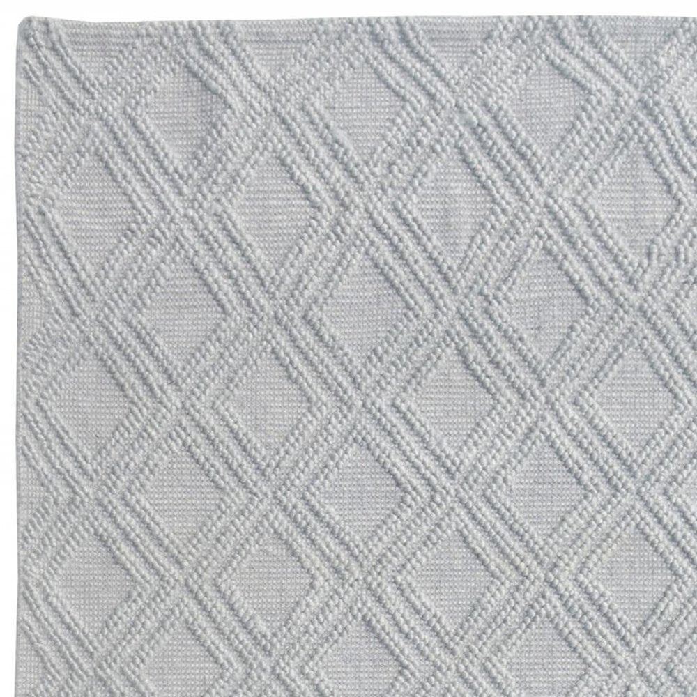 5' X 7' Gray Geometric Handmade Area Rug