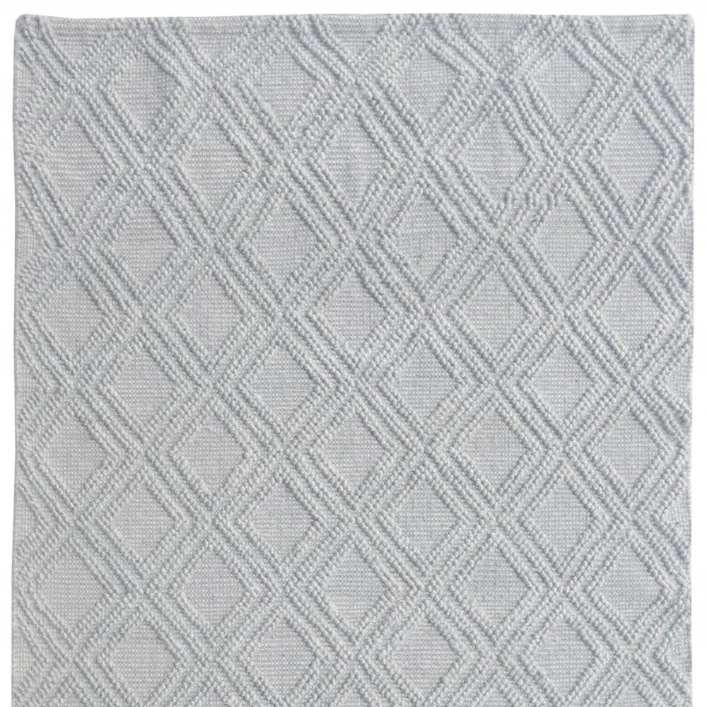 5' X 7' Gray Geometric Handmade Area Rug
