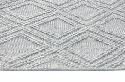 8' X 11' Gray Geometric Handmade Area Rug