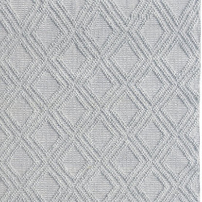 8' X 11' Gray Geometric Handmade Area Rug