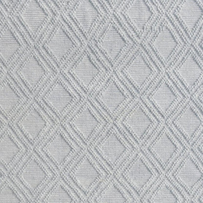 9' X 13' Gray Diamond Lattice Modern Area Rug