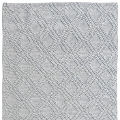 9' X 13' Gray Diamond Lattice Modern Area Rug