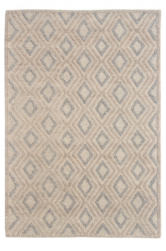 5' X 7' Natural Geometric Handmade Area Rug