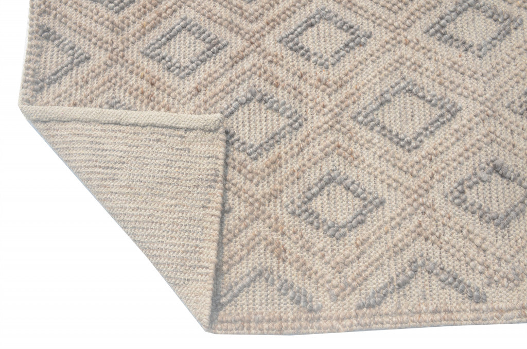 6' X 9' Natural Geometric Handmade Area Rug