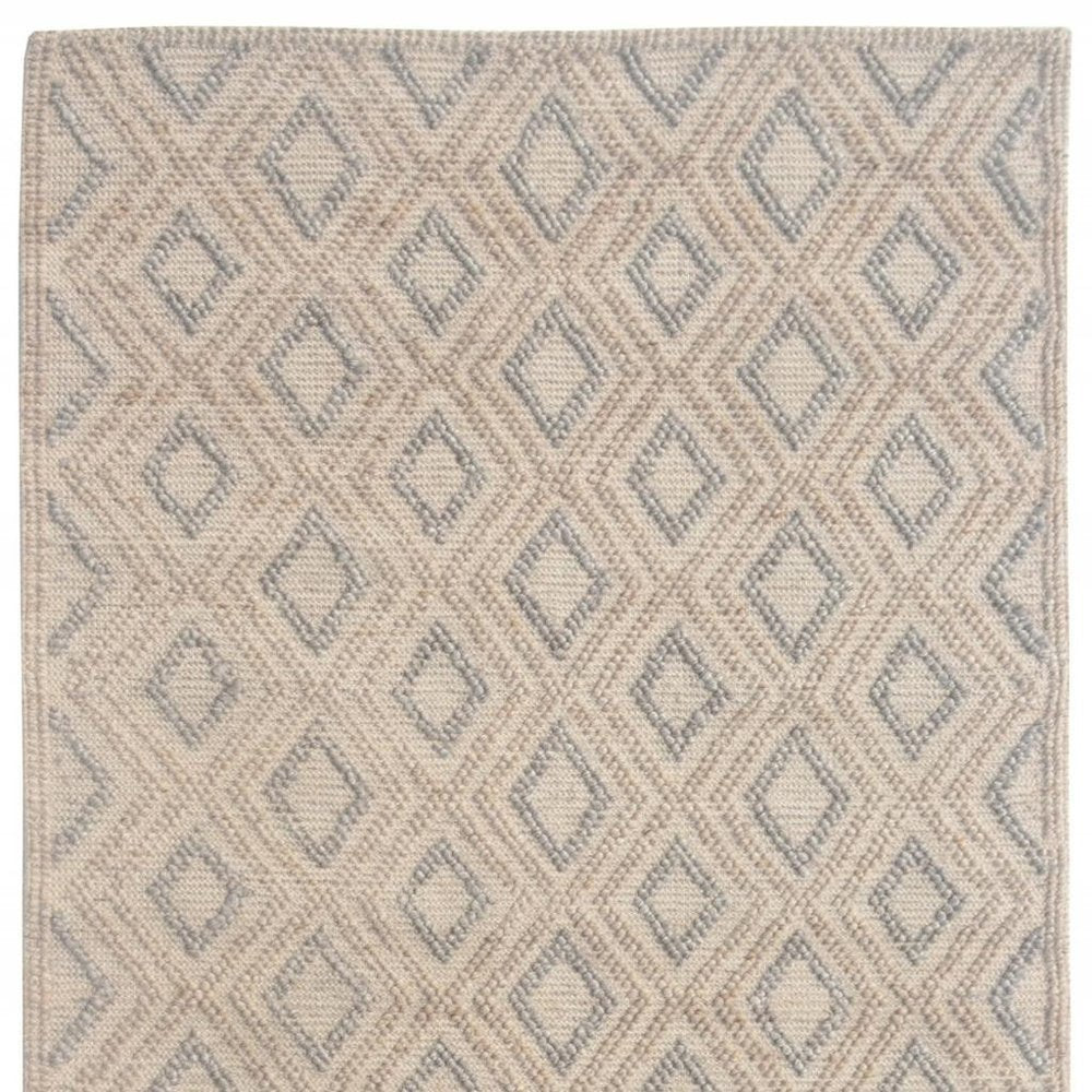 6' X 9' Natural Geometric Handmade Area Rug