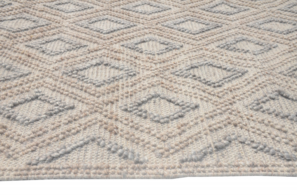 8' X 11' Natural Geometric Handmade Area Rug