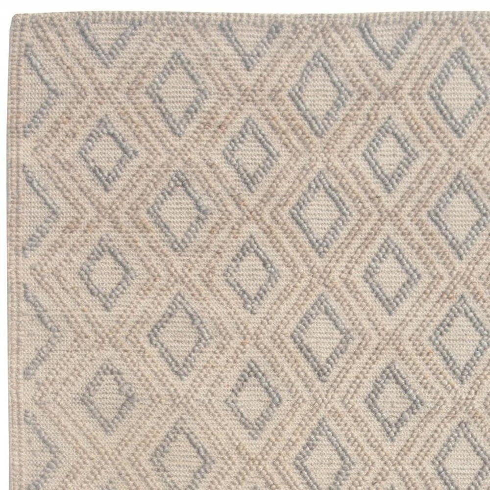 8' X 11' Natural Geometric Handmade Area Rug