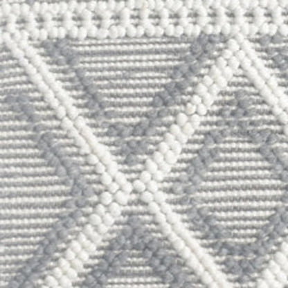 5' X 7' Gray and Ivory Geometric Handmade Area Rug