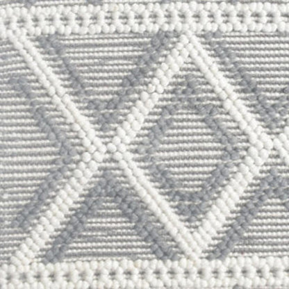 6' X 9' Gray and Ivory Geometric Handmade Area Rug