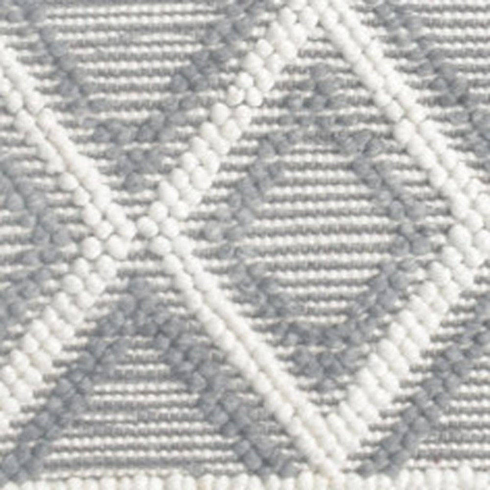 8' X 11' Gray and Ivory Geometric Handmade Area Rug