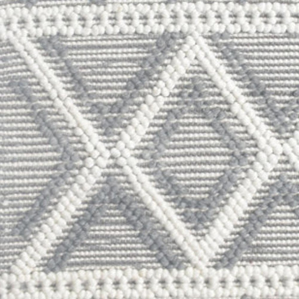 8' X 11' Gray and Ivory Geometric Handmade Area Rug