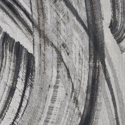 8' X 11' Gray and Ivory Abstract Area Rug