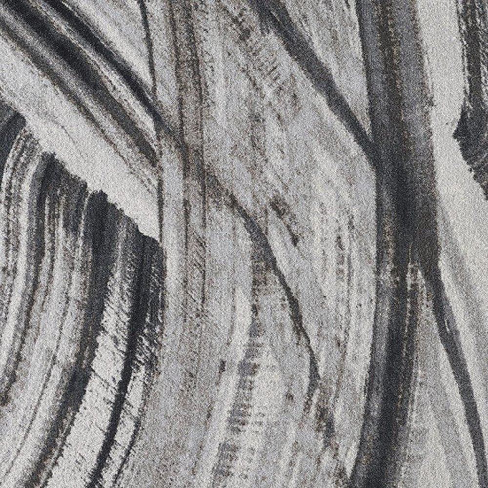 8' X 11' Gray and Ivory Abstract Area Rug