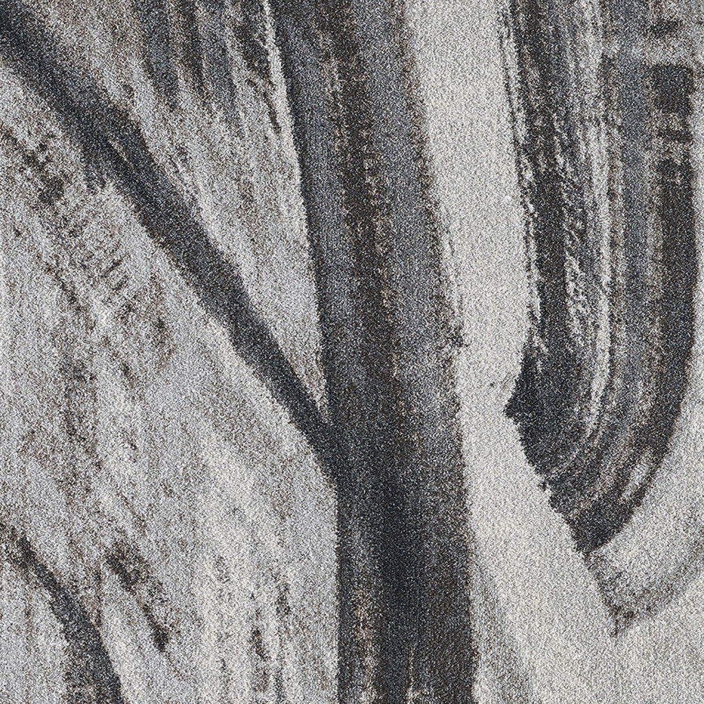 8' X 11' Gray and Ivory Abstract Area Rug