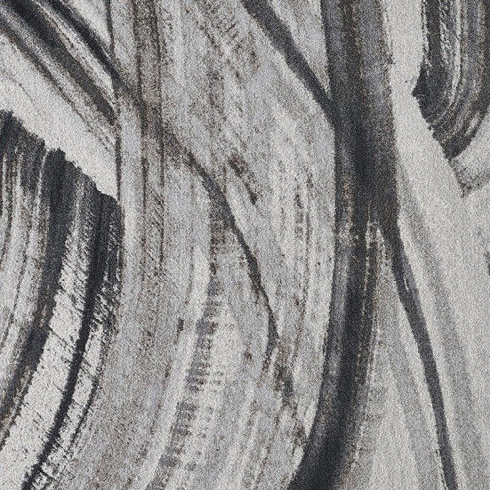 10' X 13' Gray Ivory Abstract Strokes Modern Area Rug