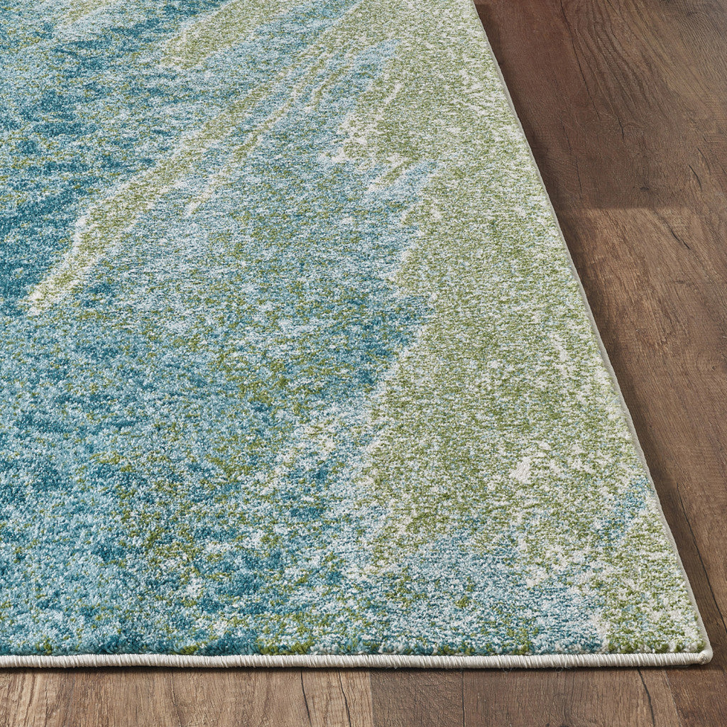 5' X 8' Blue Abstract Area Rug