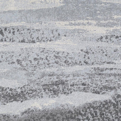 5' X 8' Blue and Gray Abstract Area Rug