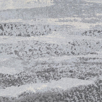 5' X 8' Blue and Gray Abstract Area Rug