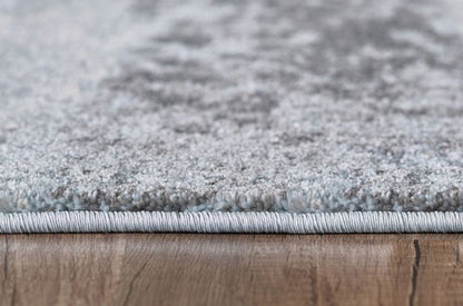 5' X 8' Blue and Gray Abstract Area Rug