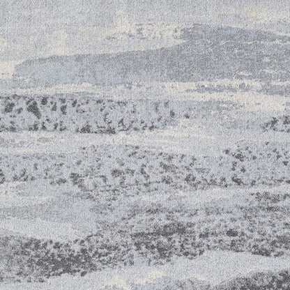 7' X 10' Blue and Gray Abstract Area Rug