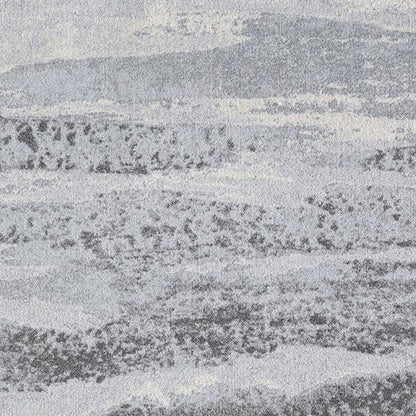 7' X 10' Blue and Gray Abstract Area Rug