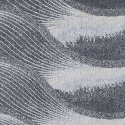 3' X 5' Blue and Gray Abstract Area Rug