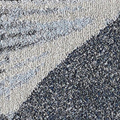 7' X 10' Blue and Gray Abstract Area Rug