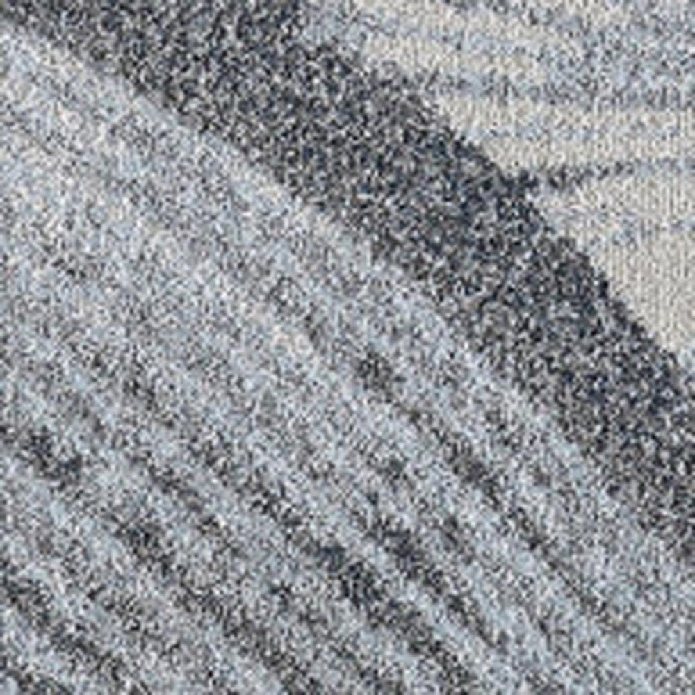 7' X 10' Blue and Gray Abstract Area Rug