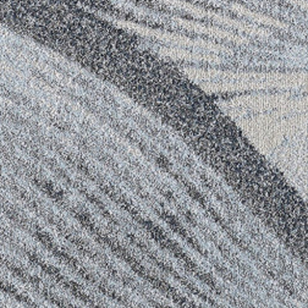 8' X 11' Blue and Gray Abstract Area Rug