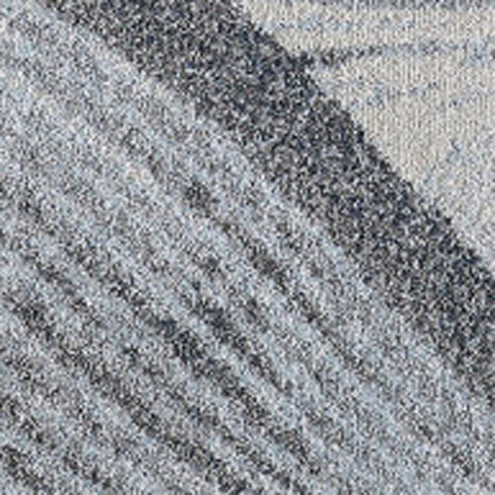 8' X 11' Blue and Gray Abstract Area Rug