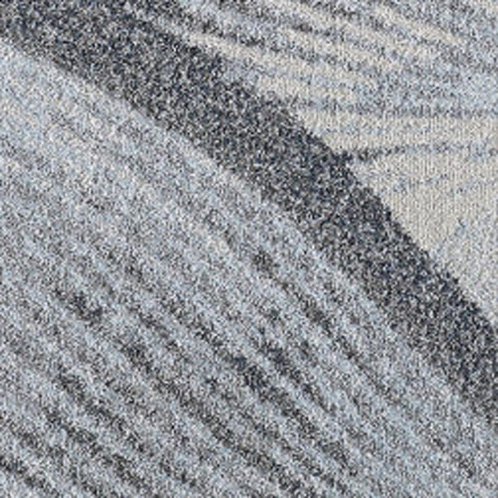 10' X 13' Gray Blue Abstract Waves Modern Area Rug