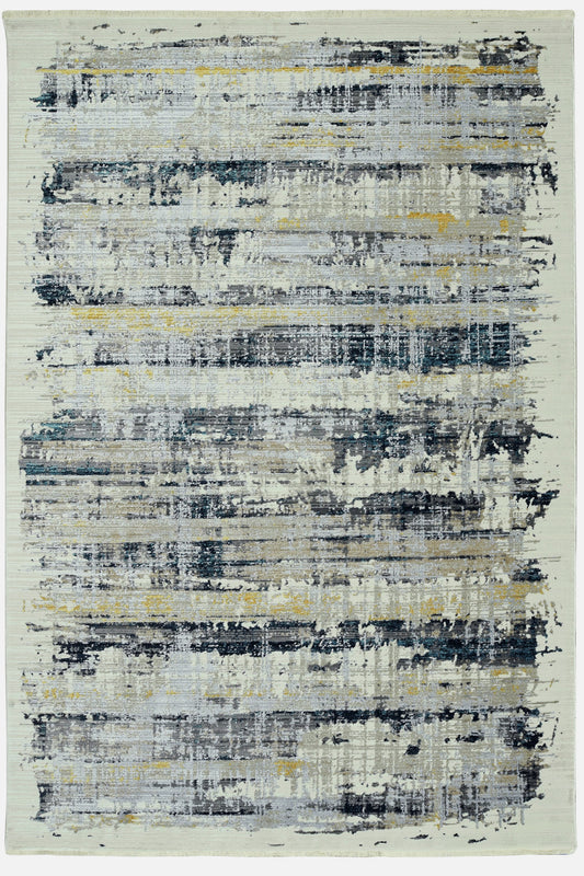 8' Runner Blue Abstract Runner Rug