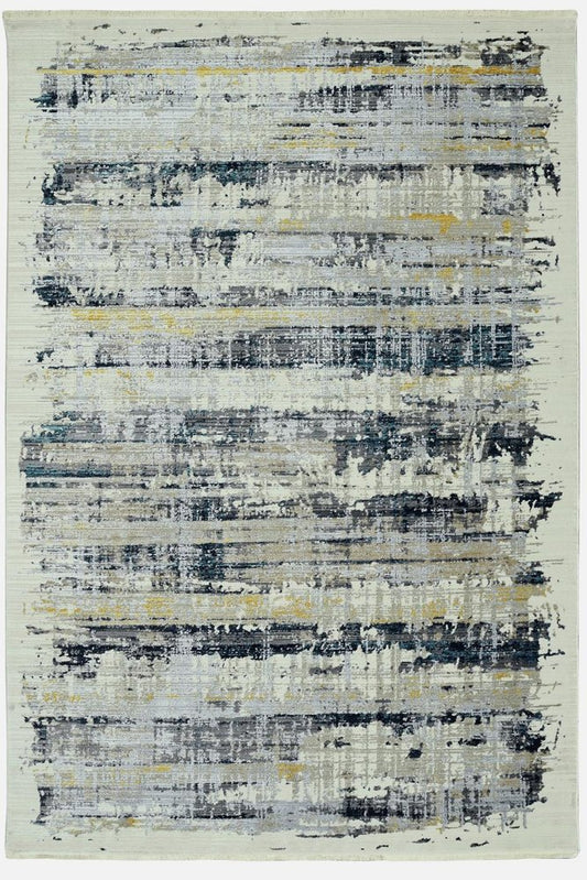 4' X 6' Blue And Gray Abstract Area Rug
