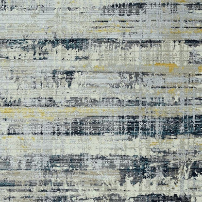 4' X 6' Blue And Gray Abstract Area Rug