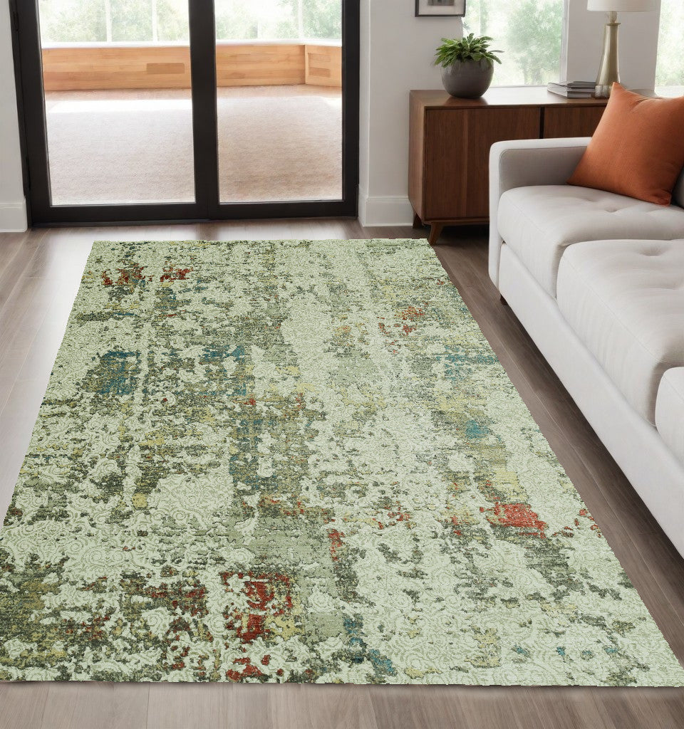 5' x 8' Ivory Abstract Area Rug