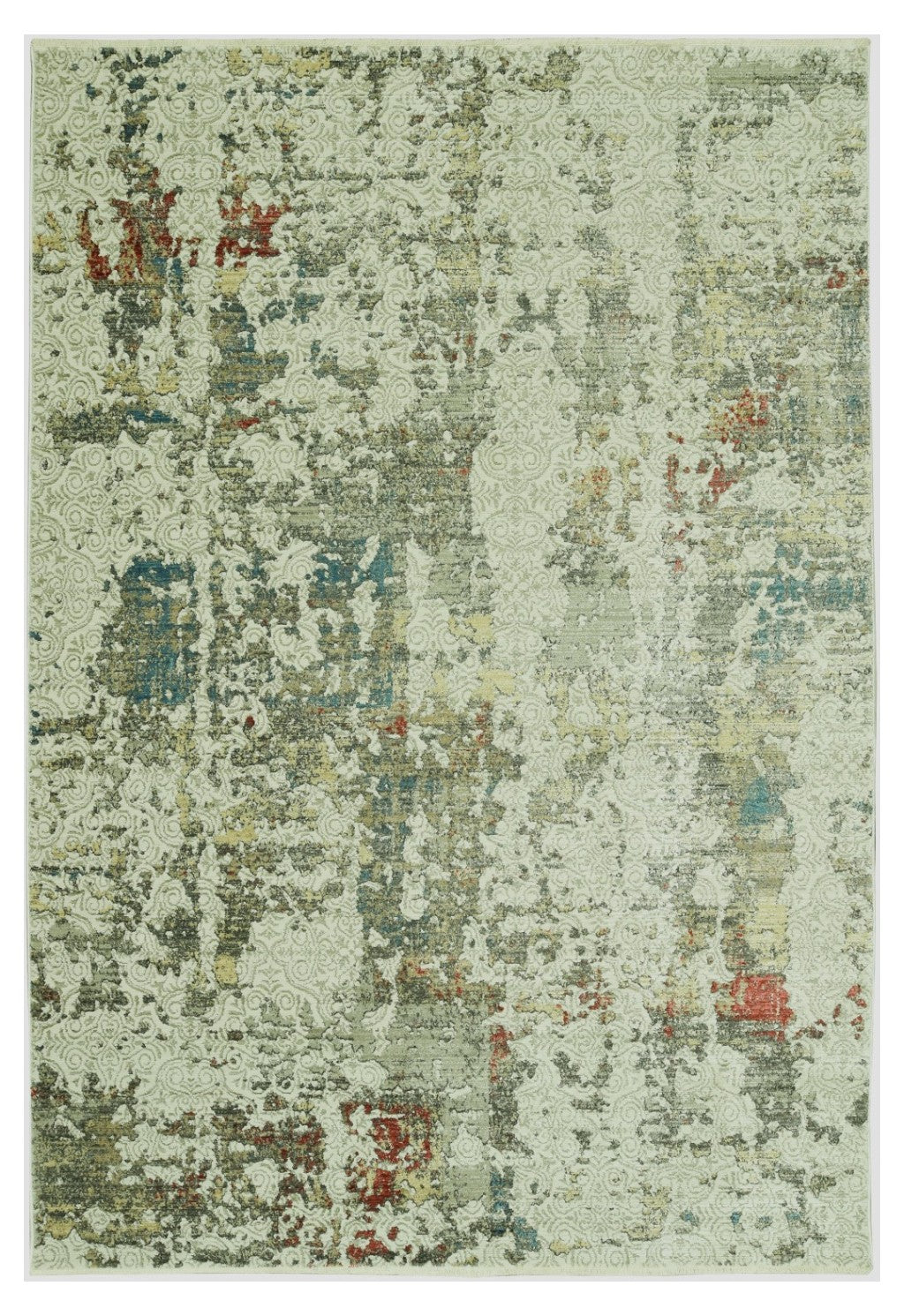 8' X 11' Ivory Abstract Area Rug