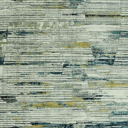 4' X 6' Ivory And Blue Abstract Area Rug