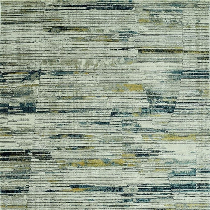 4' X 6' Ivory And Blue Abstract Area Rug