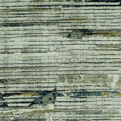 5' X 8' Ivory and Blue Abstract Area Rug