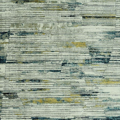 9' X 13' Ivory and Blue Abstract Area Rug