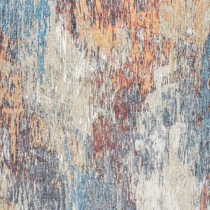 8' X 10' Blue and Beige Abstract Area Rug