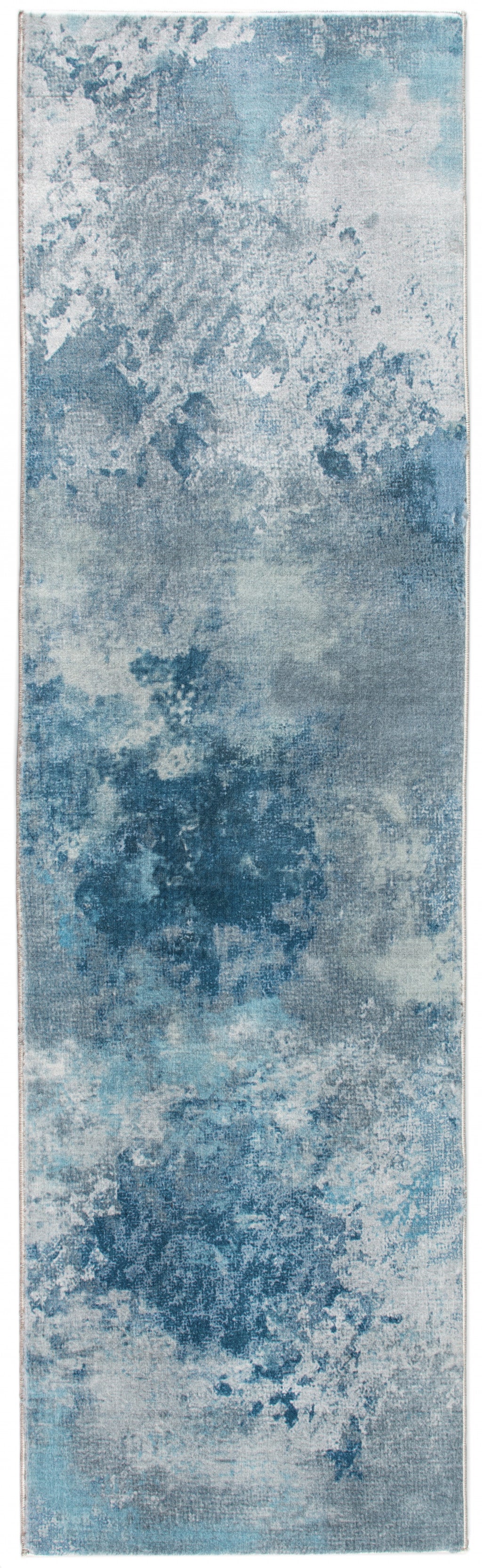 5' X 8' Blue Abstract Area Rug