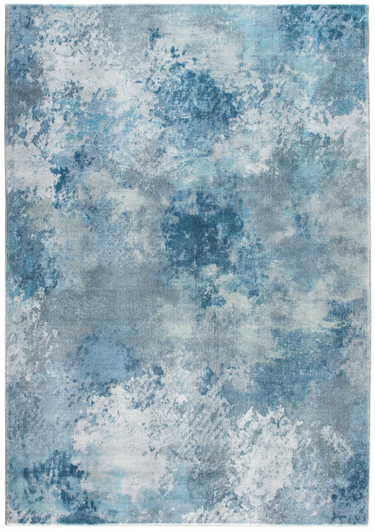 6' x 9' Blue Abstract Area Rug